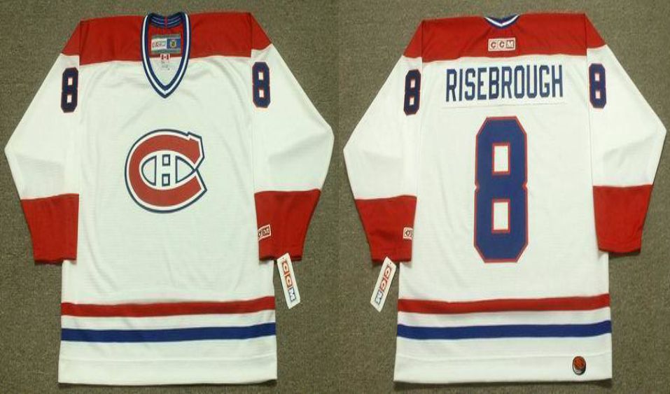 2019 Men Montreal Canadiens 8 Risebrough White CCM NHL jerseys